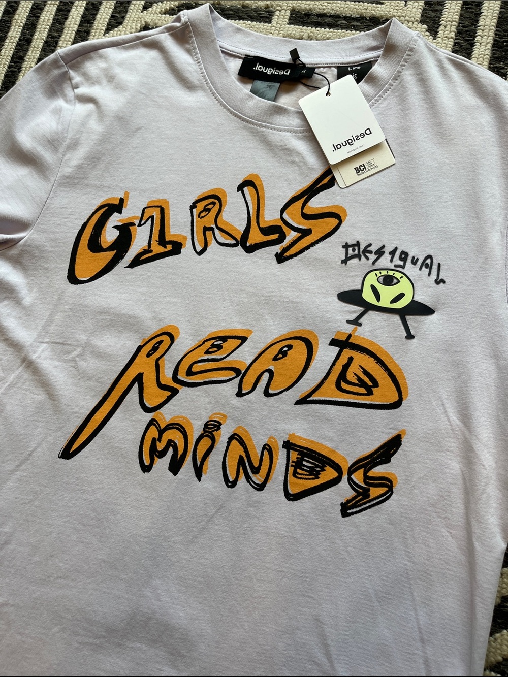 Desigual Designer Lavender NYC Street style T-Shirt {Equivalent to Woman’s L-XL}